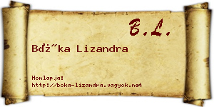 Bóka Lizandra névjegykártya